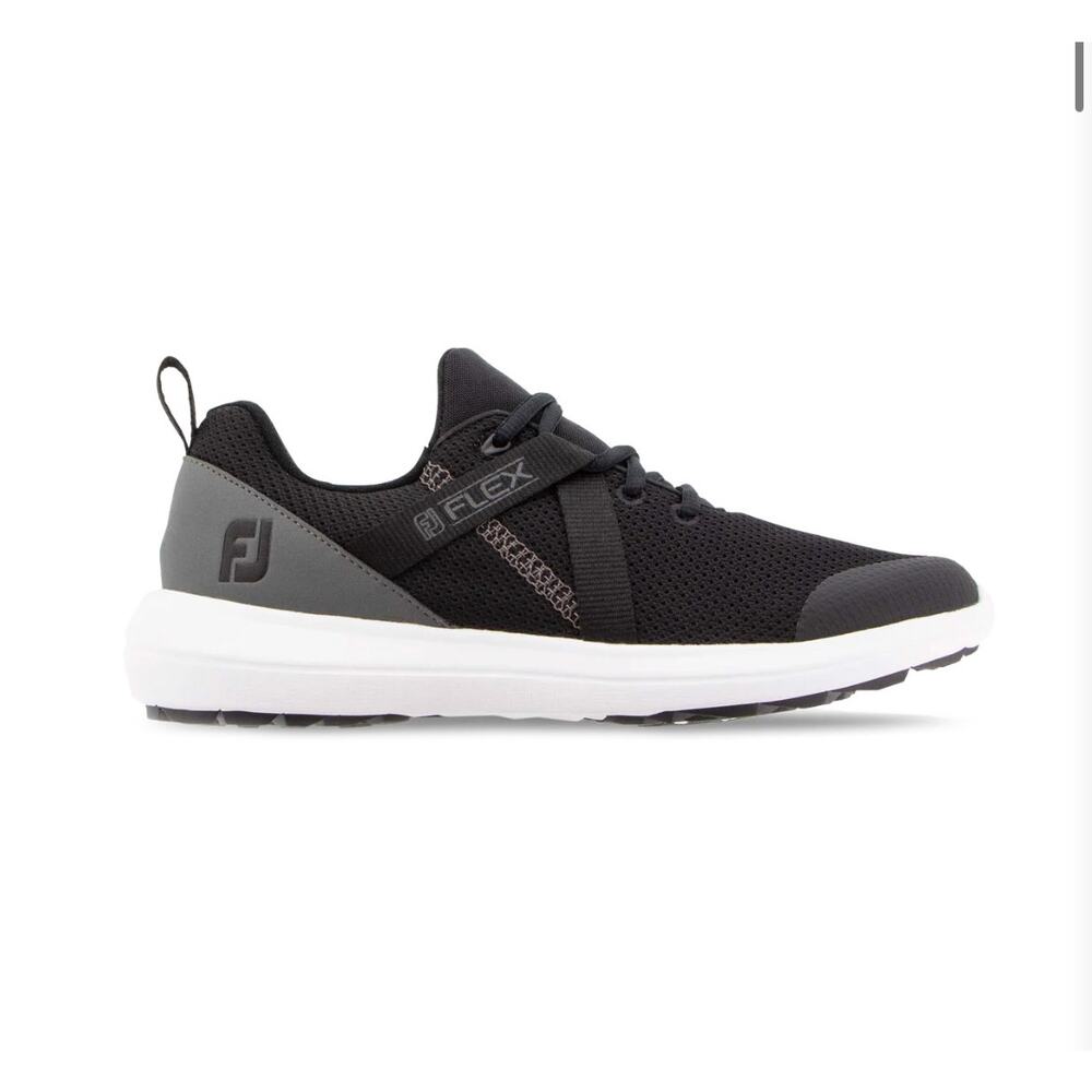 FootJoy FJ Flex Women's Spikeless Shoes Black and Gray 7.5 - Picture 1 of 8